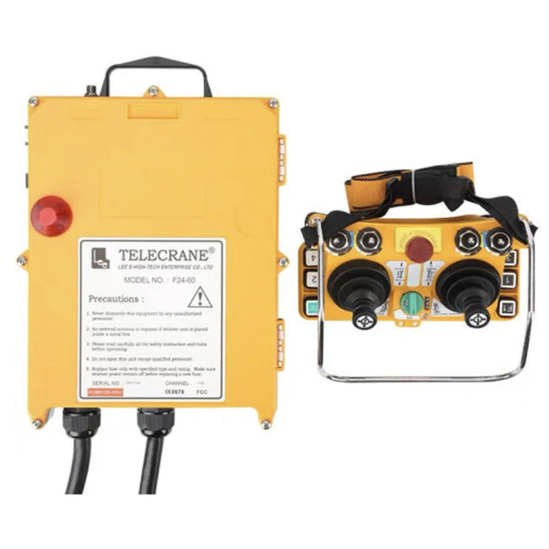 Gran oferta AC/DC 20V-200V 380V F24-60 Joystick Dual de alta resistencia Control remoto de Radio Industrial inalámbrico para grúas cabrestante de camión