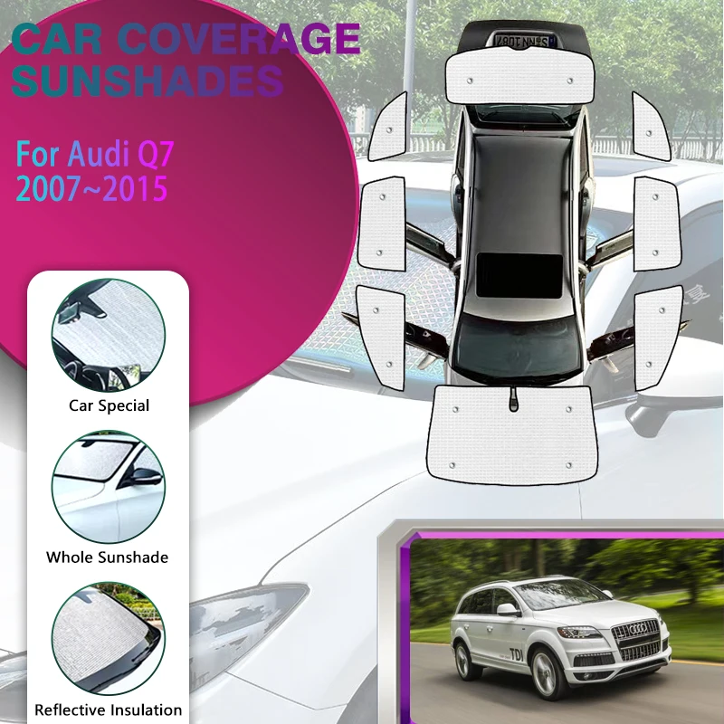 

Автомобильные солнцезащитные козырьки с полным покрытием для Audi Q7 4L Typ4L 2006 2007 2008 2009 2010 2011 ~ 2015 солнцезащитные козырьки для окон, аксессуары