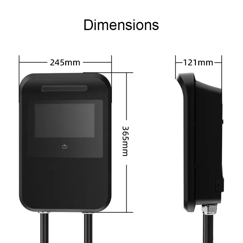 80A 19.2kW NACS Level 2 EV Charger Single-Phase Wall-Mounted with APP Control