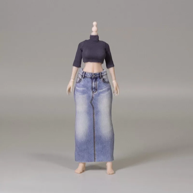 1/12 Maßstab Actionfiguren-Kostümset, elastisches T-Shirt mit halben Ärmeln, langer Rock für 6'' TBL ANT SHF Schneckenmuschel-Puppe, Dekoration – Detail 6