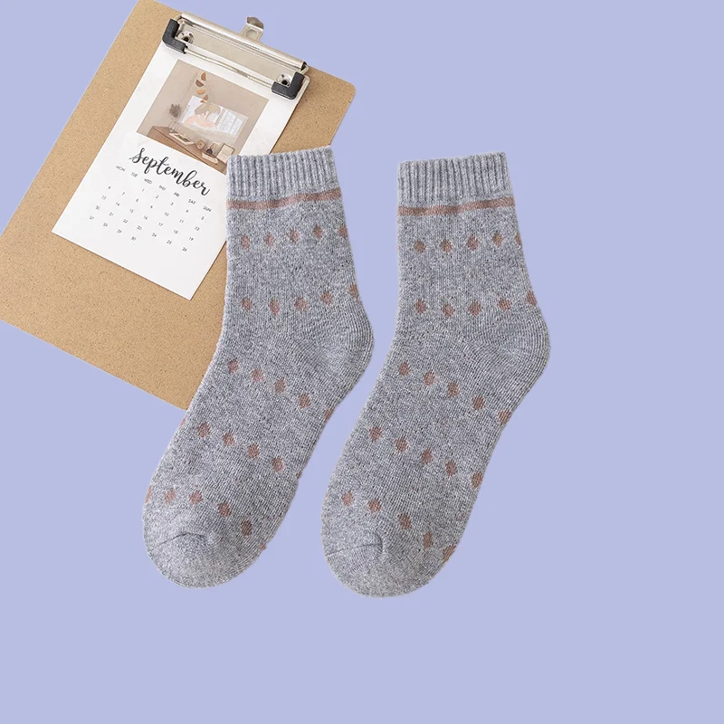 Chaussettes chaudes UNIS issantes en velours pour femmes, chaussettes mi-tube, chaussettes de sol de couchage, serviette résistante au froid, confortables, automne, hiver, 3/6 paires