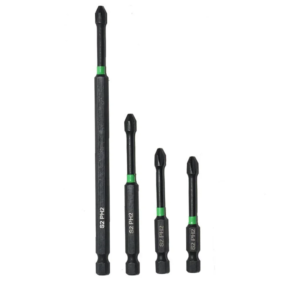 Cruz Magnética Chave de Fenda Bits Antiderrapante Lote Cabeça Ph2 Cruz Polegada Hex Haste Chave de Fenda Elétrica Mão Broca 65150 mm 1pc