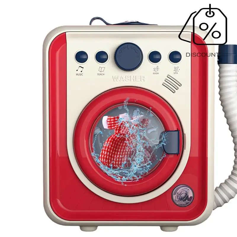 AS96-Mainan Mesin Cuci Anak-anak Mini Simulasi Furnitur Mesin Cuci Musik Ringan Berpura-pura Bermain Hadiah Musik dengan Lampu Ulang Tahun G