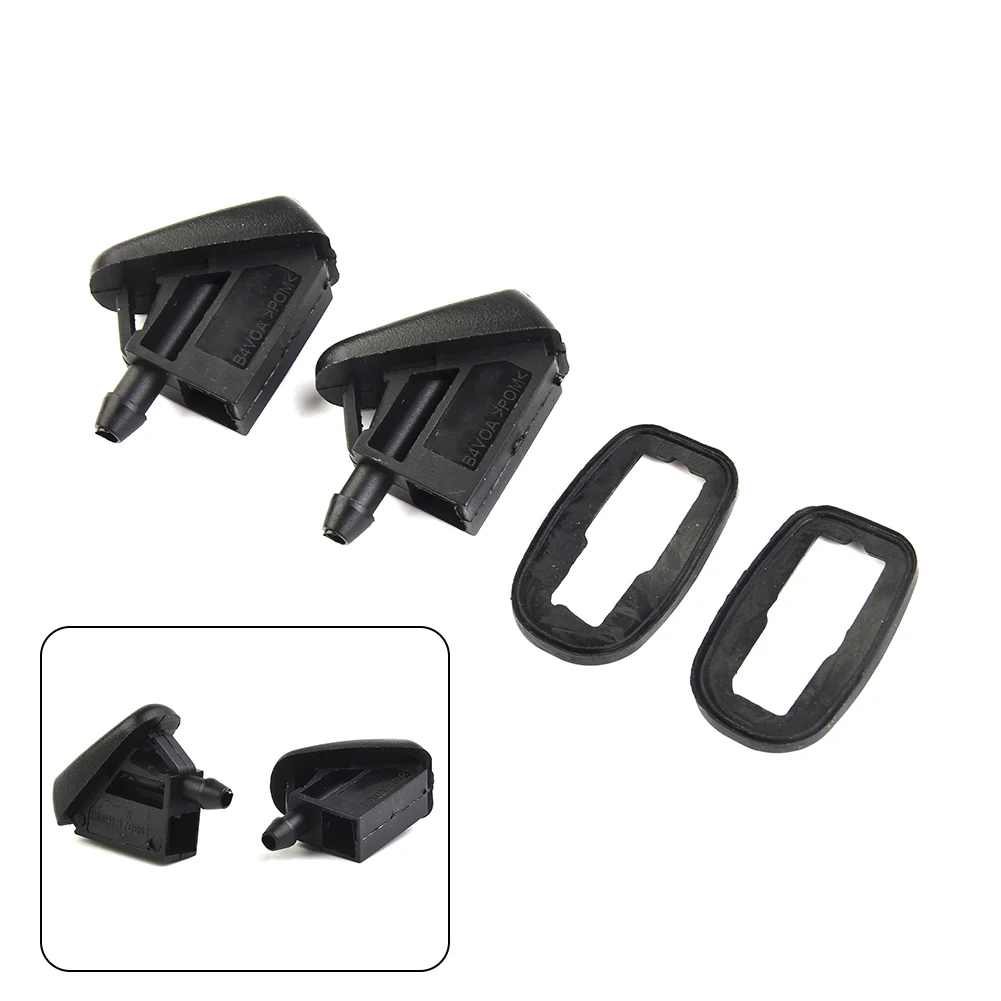 2Pcs Front Windscreen Wiper Washer Nozzle Jet Spray Sprinkler Water Spout Outlet For Ford Focus For Mondeo Car Accessories