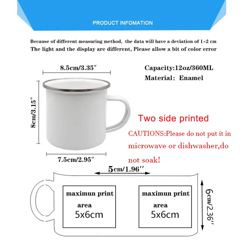 Creative Thailand Customized Enamel Mug Beer Cup for Coffee Mugs Your Text Printed on the Metal Cup Sent. Very Cool Gift. Cupshe