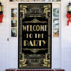 Charm The Great Gatsby themed whiskey bar party background line decoration door cover for family gatherings door cover