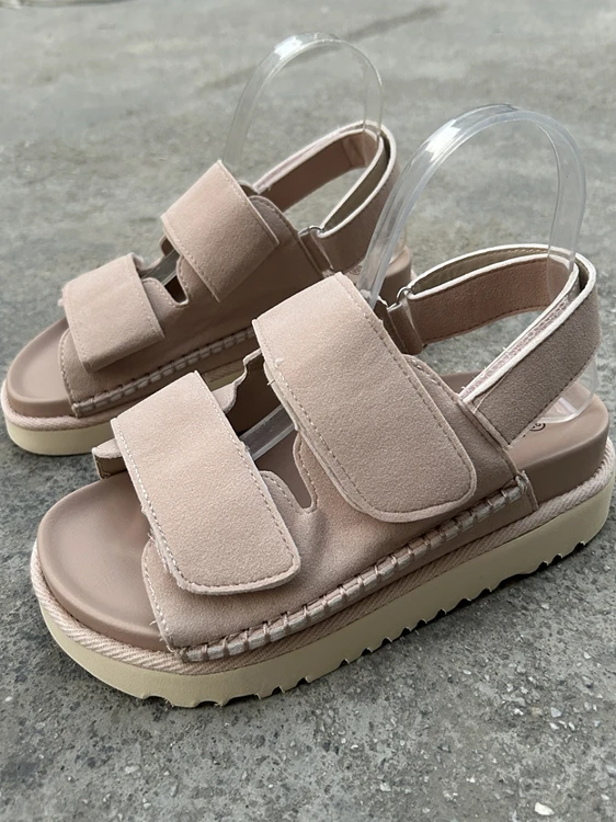 

Comfortable Chunky Heel Slip-On Women's Sandals Summer 2025 Casual Sle Toe Platform Moccasin Faion Trend