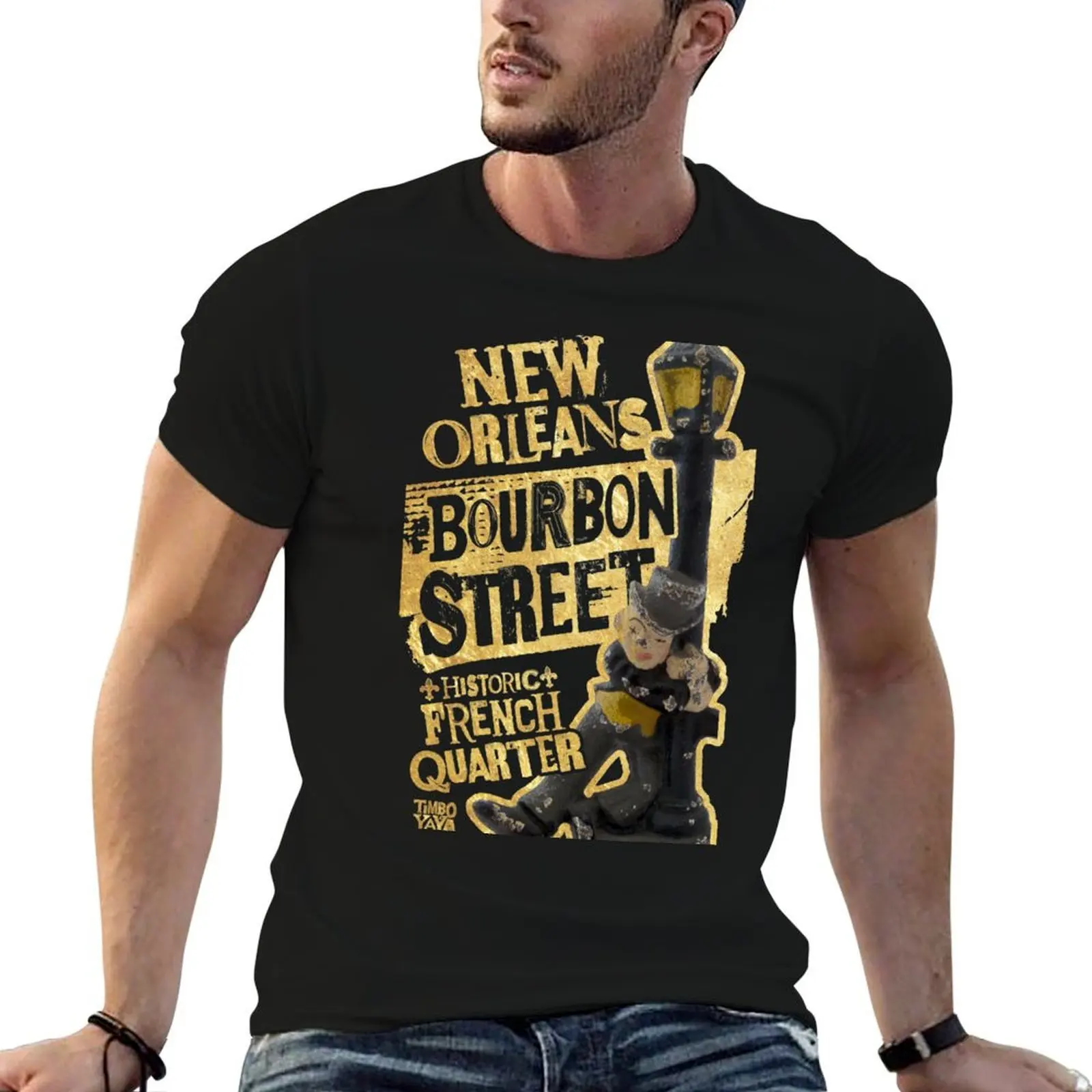 

Bourbon Street Lamp T-Shirt funny t shirts cotton man t shirts for men man t shirts high quality luxury brand T-shirt