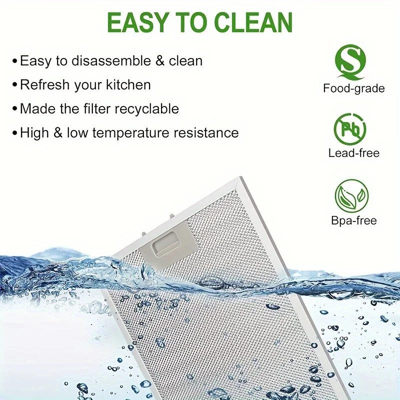 2pcs Range Hood Filter Replacement 9X10.25Inch (230X260Mm) 4-Layer Aluminum Mesh Hood Vent Filter, S97018029