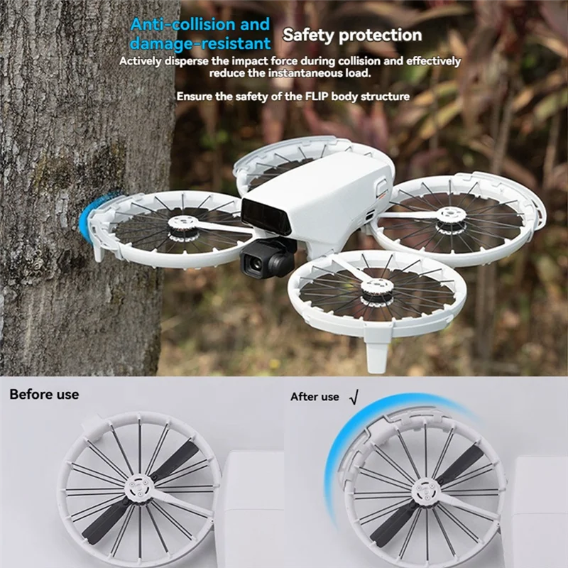 ABSQ-защита пропеллера для DJI Flip, кольцо для предотвращения столкновений, лопасти пропеллера, защитный чехол, аксессуары для защиты дрона