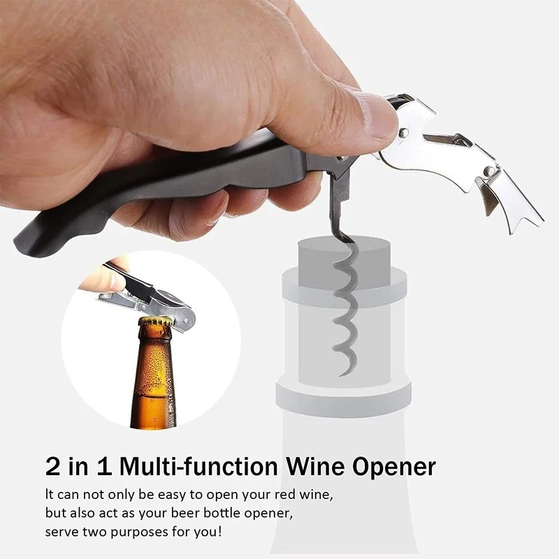 Wine Aerator Pourer Set, 4Pieces Pressure Bottle Opener, Wine Pour Spout,Stoppers Bottle Opener, Wine Stopper