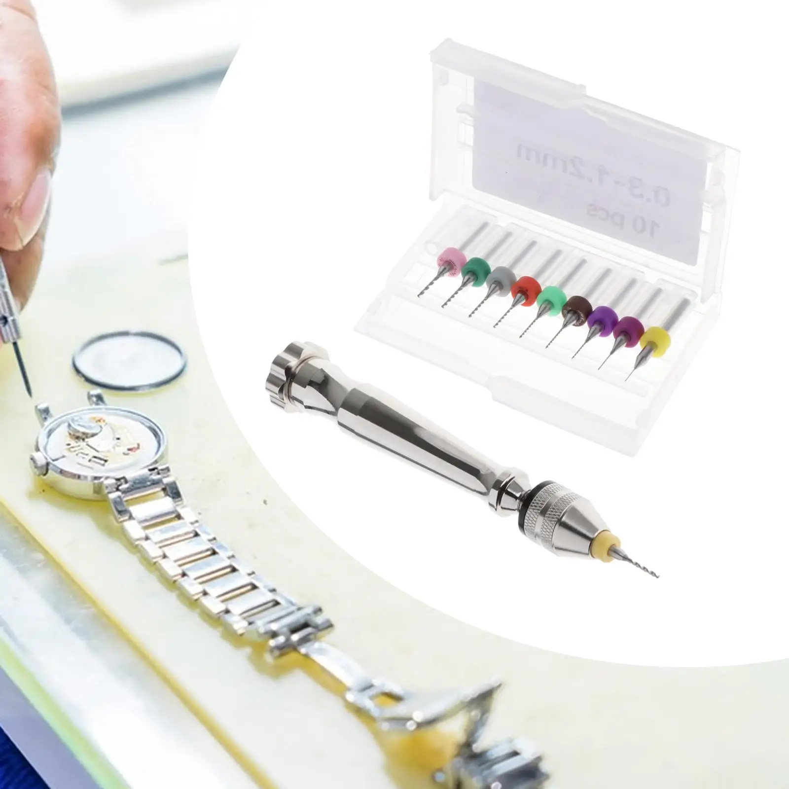 

Hand Drill Bit Set Pin Vise Metal Precision Manual Jewelry Making Model Making