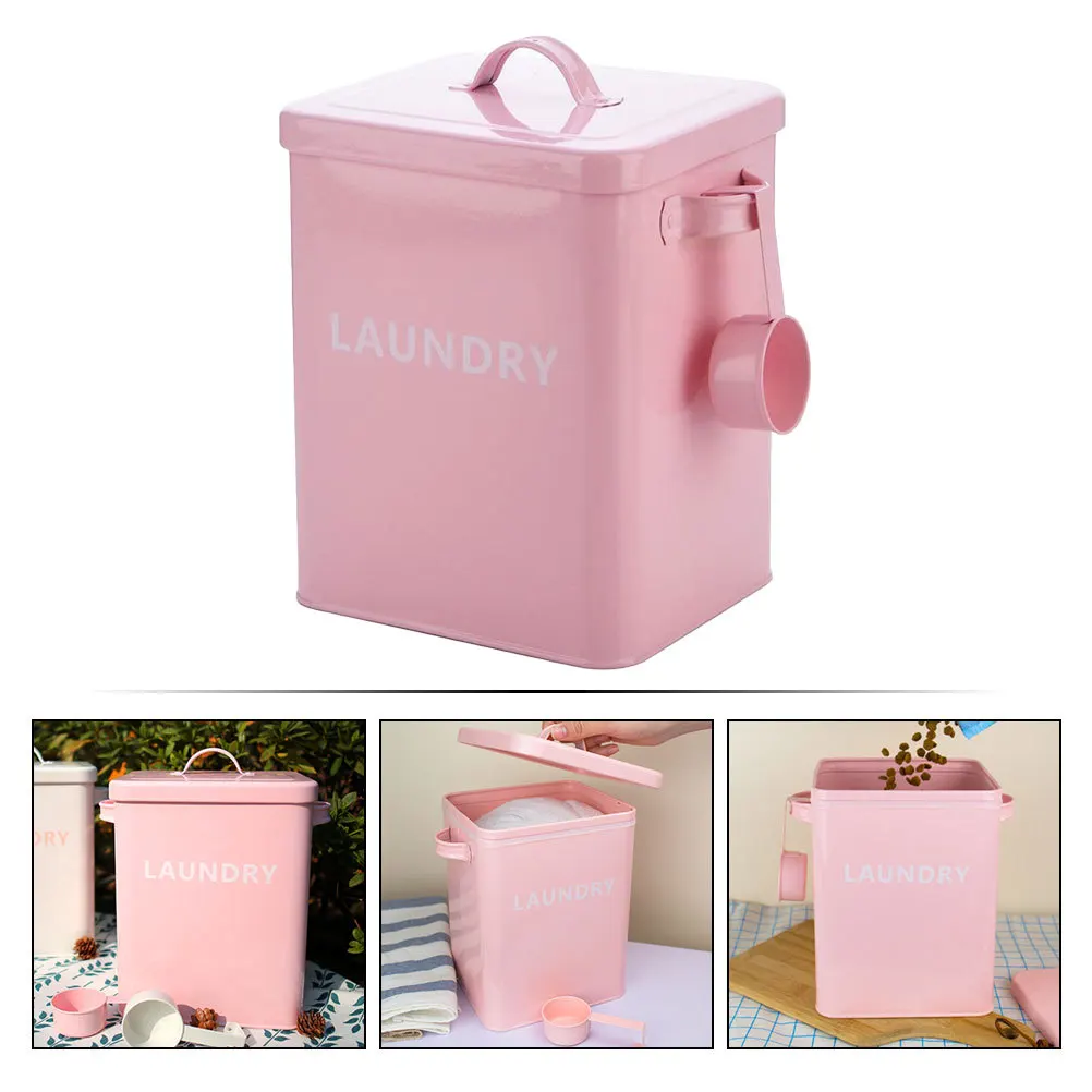 

1pc Storage Box Kitchen Sealing Case For Rice Flour Grain Food Container Household Bucket Multi-Functional Holder With Spoon