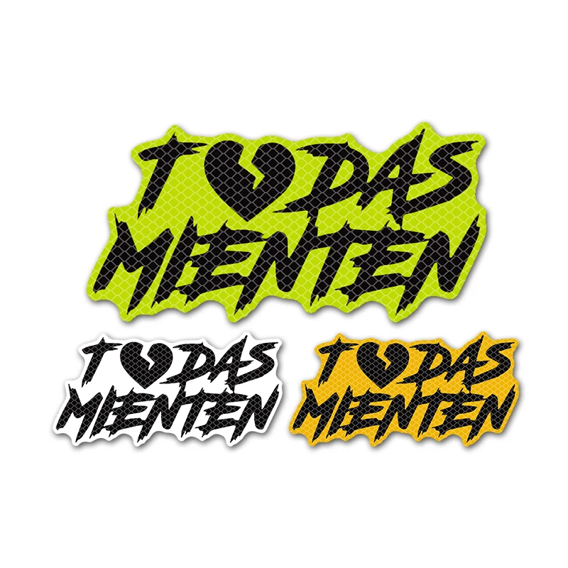 1PC Todas Mienten Creative Motorcycle Reflective Sticker Motorcycle Tank Scooter Night Warning Waterproof Motorcycle Decoration — zdjęcie 2