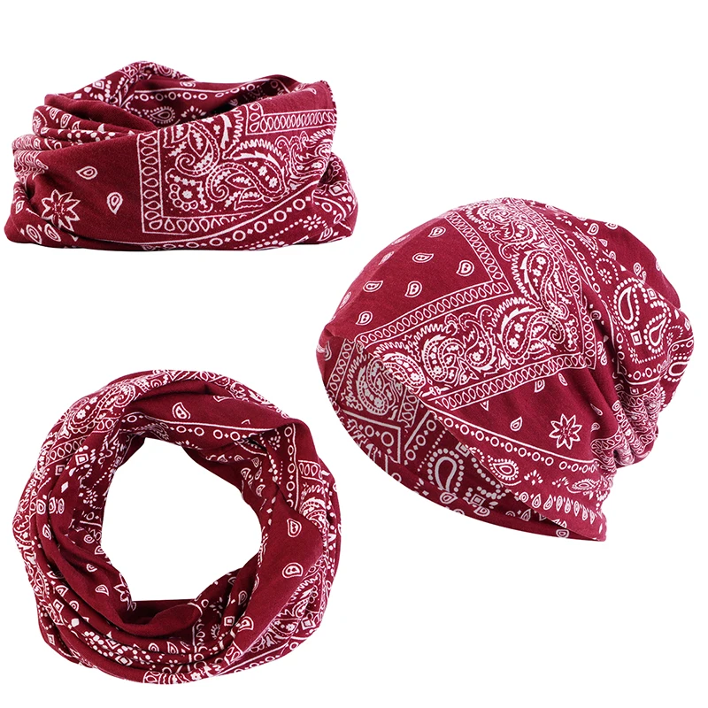 Winter Paisley Pattern Baggy Beanie Hat For Men Women Slouchy Hat Skiing Warm Cap Hip Hop Baggy Cap Chemo Cap Thin Turban