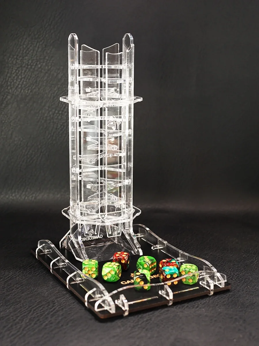 tornado high transparency crystal dice tower battle hammer 40K board game CRYSTAL TWISTER