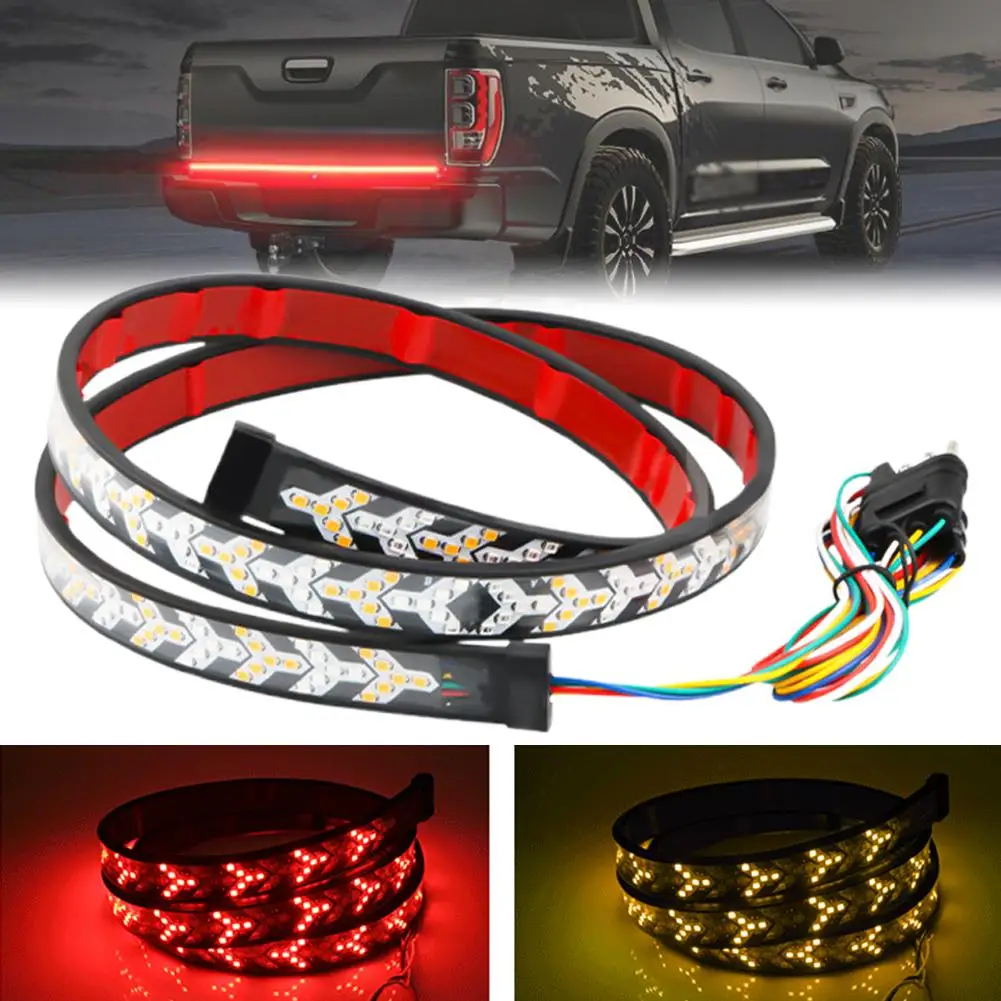 Pickup DC12V LED Double Flash Steering Stroboscopic Car Fishbone Brake Lights Warning Taildoor Signals Truck Lights Lights D4X0