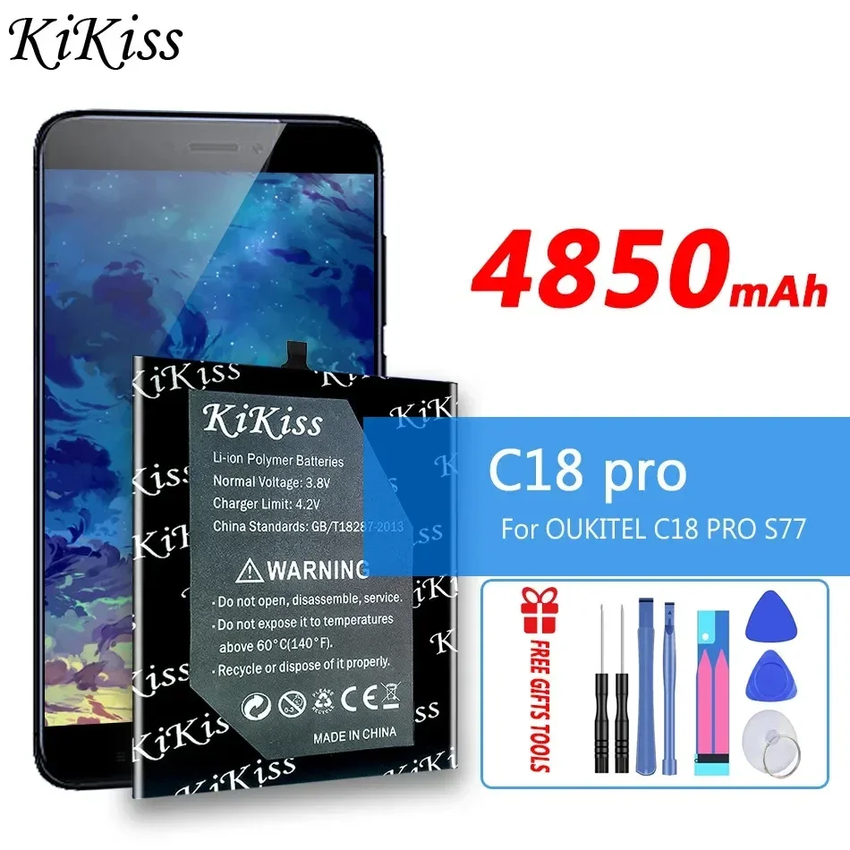 

Мощный аккумулятор KiKiss 4850 мАч для OUKITEL C18 pro C18pro S77