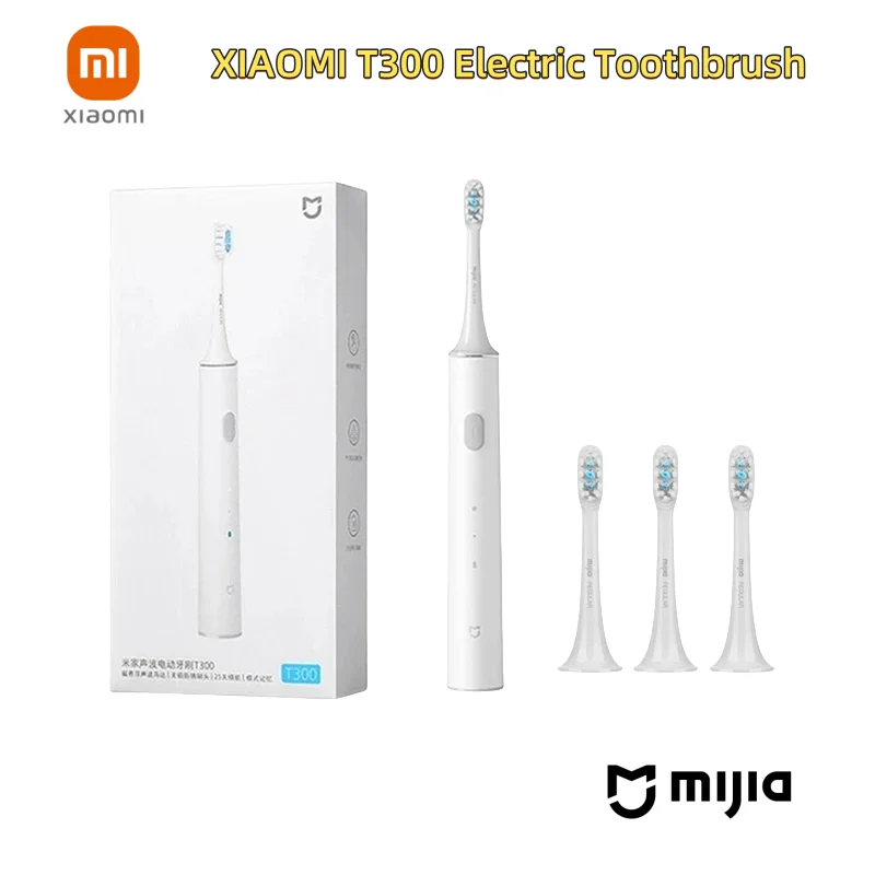 Xiaomi mijia t300 original escova de dentes elétrica sônica ultra sônica branqueamento dos dentes vibrador inteligente automático escova de