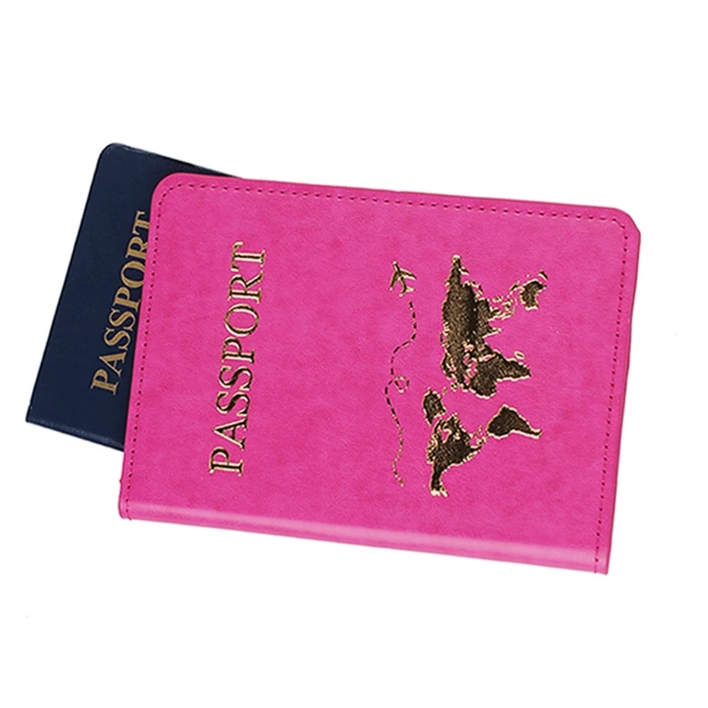 ผู้ถือหนังสือเดินทาง PU หนัง Passport Cover กระเป๋าสตางค์กรณี สำหรับเงินตั๋วบัตร Boarding Passes