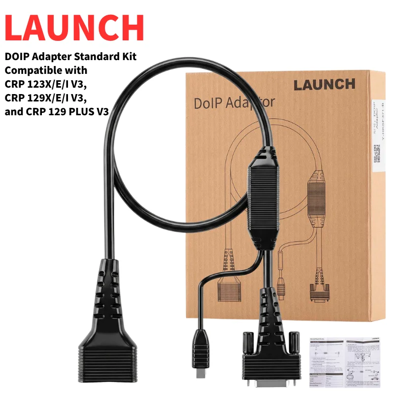 LAUNCH DOIP Adapter Standard Kit 16 Pin Adapter Cable Support Doip Protocols Work with CRP123X/E/I V3 CRP129X/E/I V3