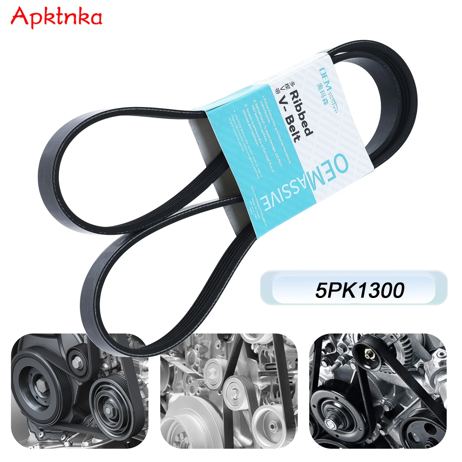 5PK1300 Generator Belt Air Conditioner 5 Rib Multi V Belts 0159974792 058903137C For Audi A4 A6 VW Passat Mercedes-Benz A-class