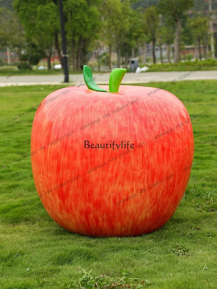yj58 Simulation apple ornament fruit store door decoration handicraft large model