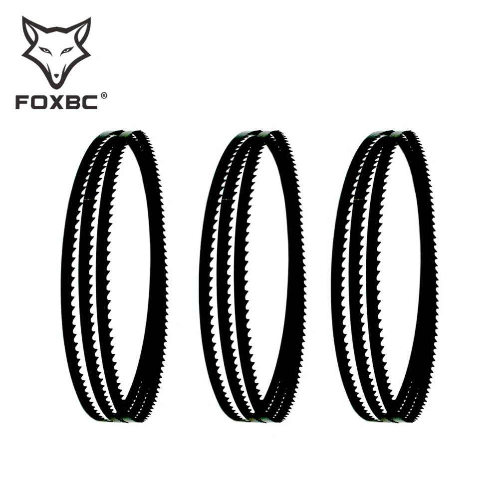 FOXBC 1510x9.35x0.5mm Bandsaw Blade 3 4 6 10 14 TPI 59.5 Inch Carbon Band Saw Blades for Bosch Woodworking Tools 3pcs