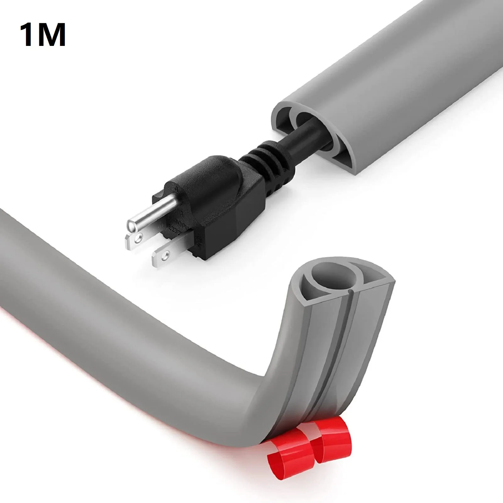 Office Soft Wire Slot 1/3/5M Accessories Base Cable Duct Flexible For Power Cords Parts Protectors Replacement