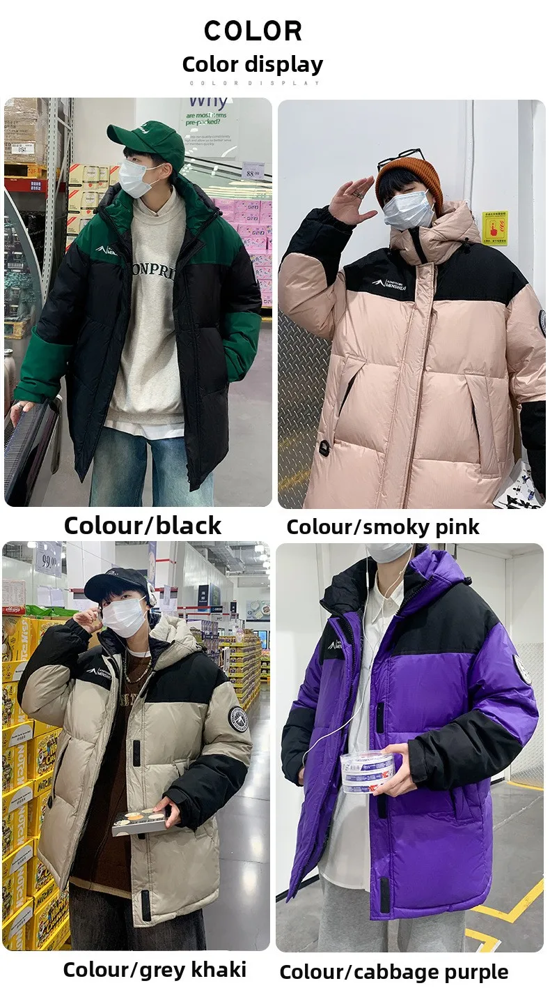 Men's Down Coats Parkas Loose-Fitting Winter Jacket Man Women Goose Down Jacket Warm Thick Casual Outdoor Puffer Padding HXY1672