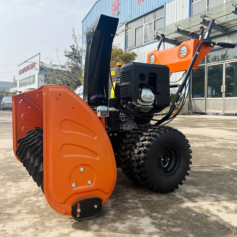 เครื่องไถหิมะเชิงพาณิชย์ลดราคาพิเศษ พร้อมระบบไฟหน้า LED และรีโมทคอนโทรลไร้สายสำหรับการทำงานกลางคืน