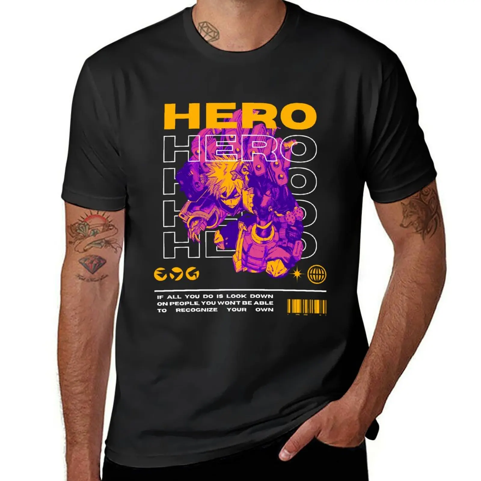 

Hero Bakugo V2 T-Shirt sweat summer tops oversized kawaii clothes T-shirts for men cotton