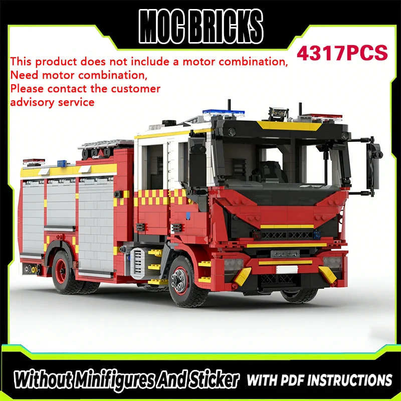 

City Rescue Vehicles Model MOC Building Bricks Pumper Fire Truck Modular Technology Gifts Holiday Assemble Children Toys Suit