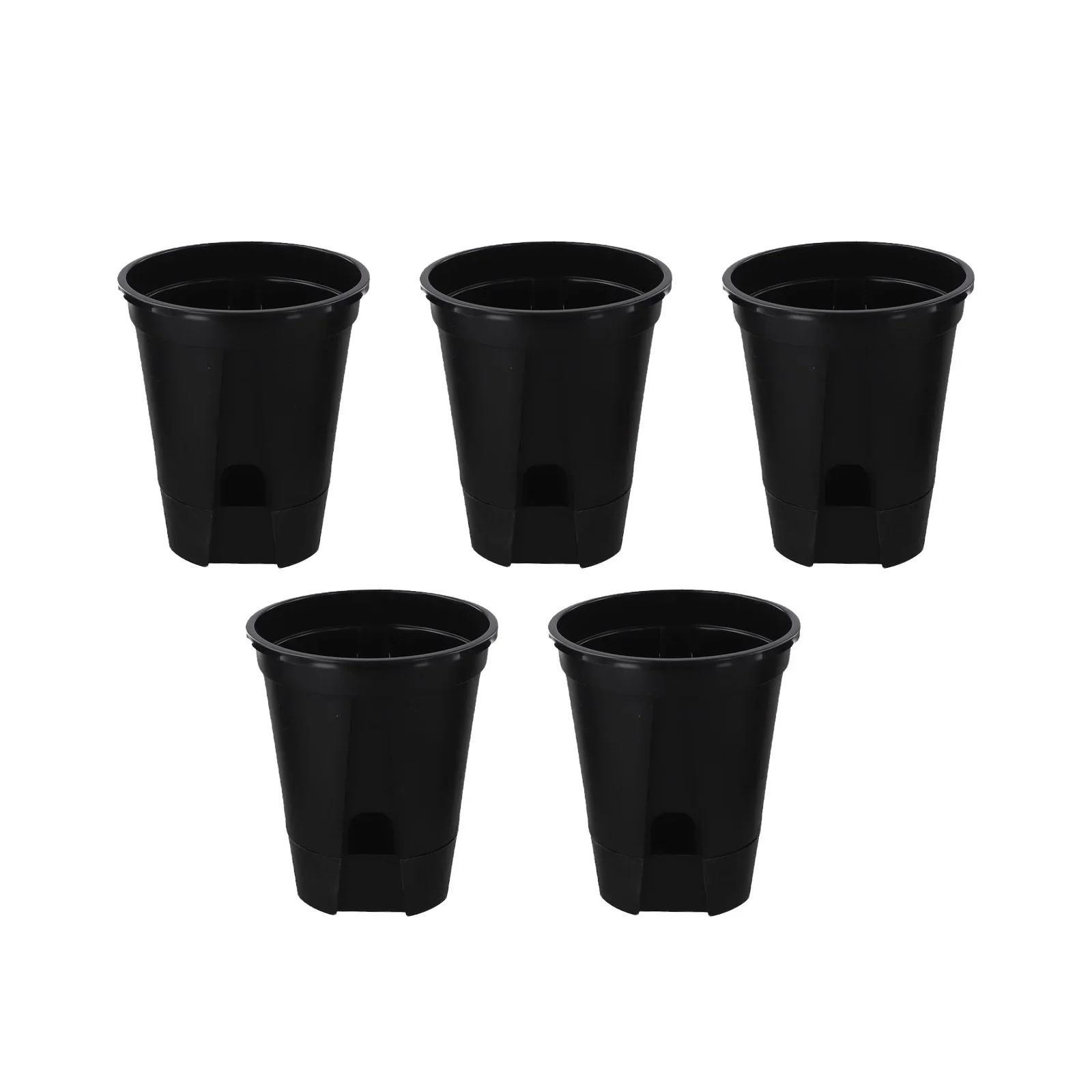

For Decorating Black Plant Pots Flower Pots Plant Display Flower Pot With Drainage Function Sturdy Weather-resistant Material