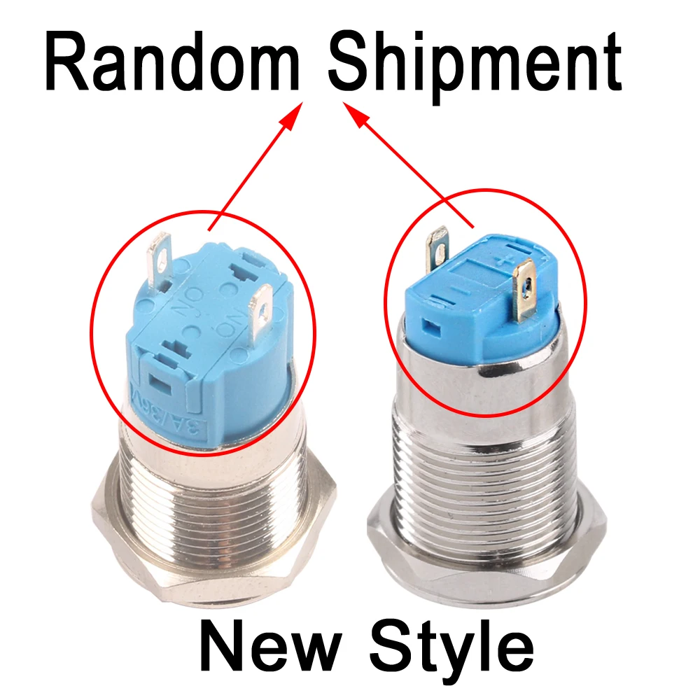 12mm metal push button waterproof nickel plated brass button switch Latching/self-locking/fix high/flat head on-off NO LED