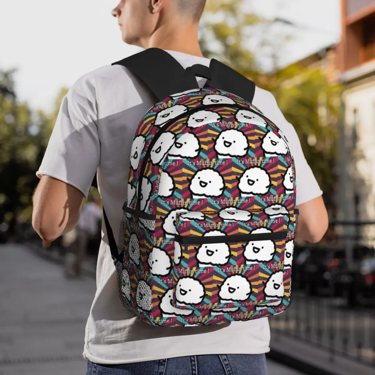 It Is Muffin Time Backpack Daypack Large Capacity Boys Girls BookBag School Bag Shoulder Bags for Men Women
