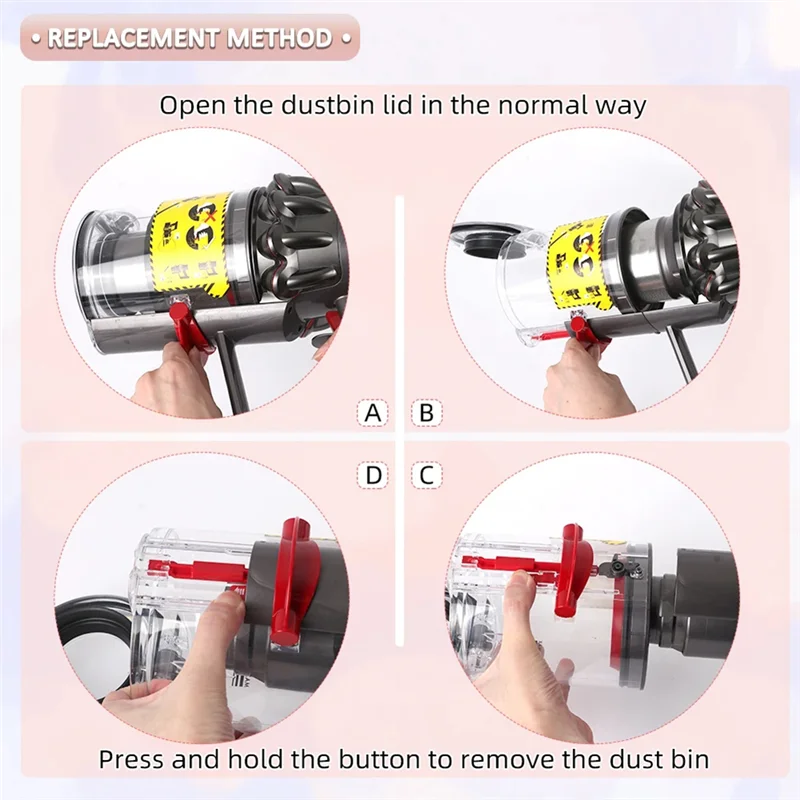 قطع غيار ملحقات استبدال صندوق الغبار المطورة A24P لعلبة المكنسة الكهربائية دايسون V11 SV15 SV14/دلو الغبار، صندوق غبار صغير