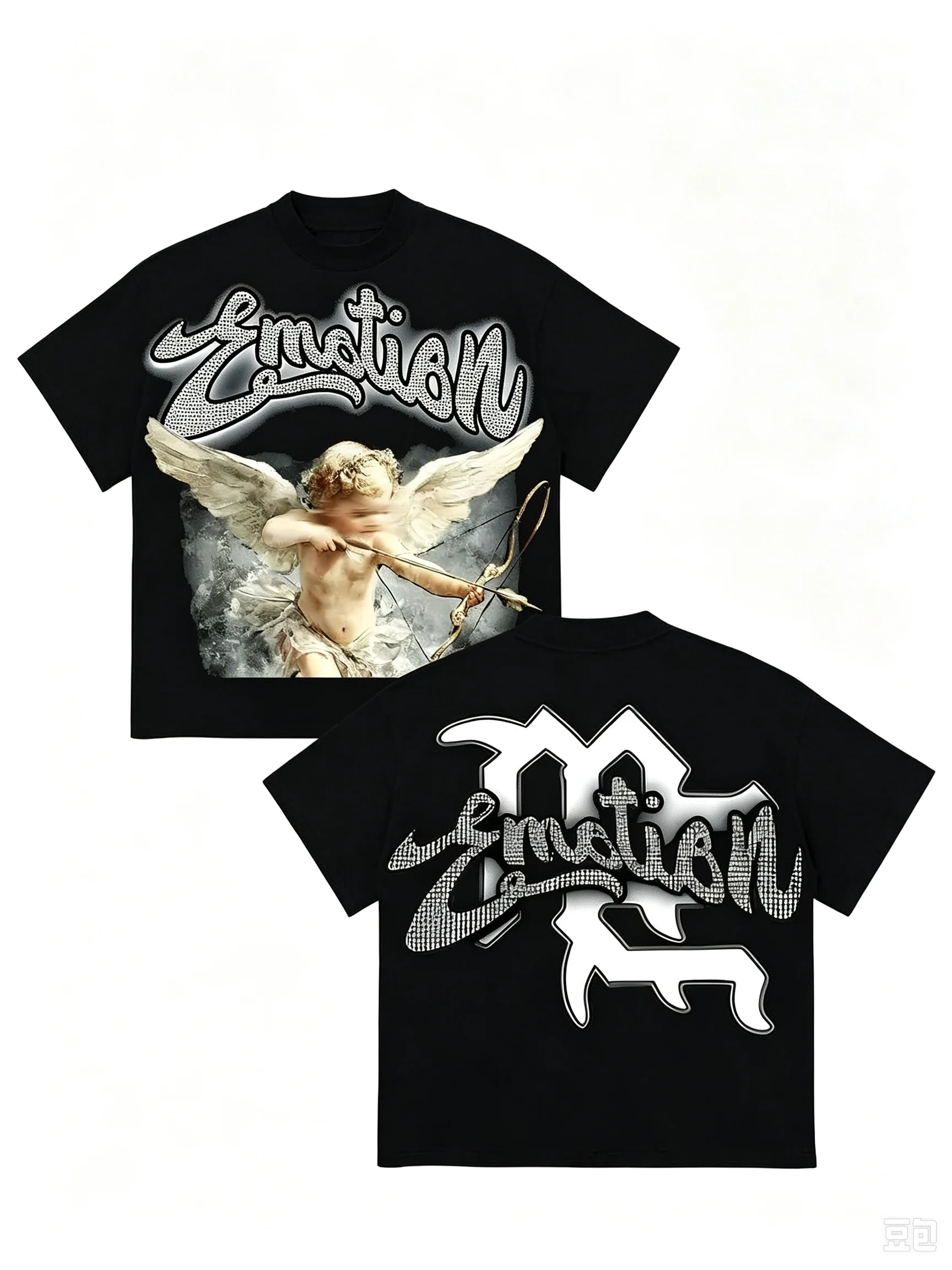 2026 new Best‑Seller‑Trending‑Vintage‑Angel‑Print‑Short‑Sleeve‑T‑Shirt
