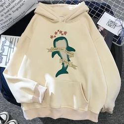 Whales hoodies women Korean style 2023 graphic clothing Hooded Shirt female Fleece sweater