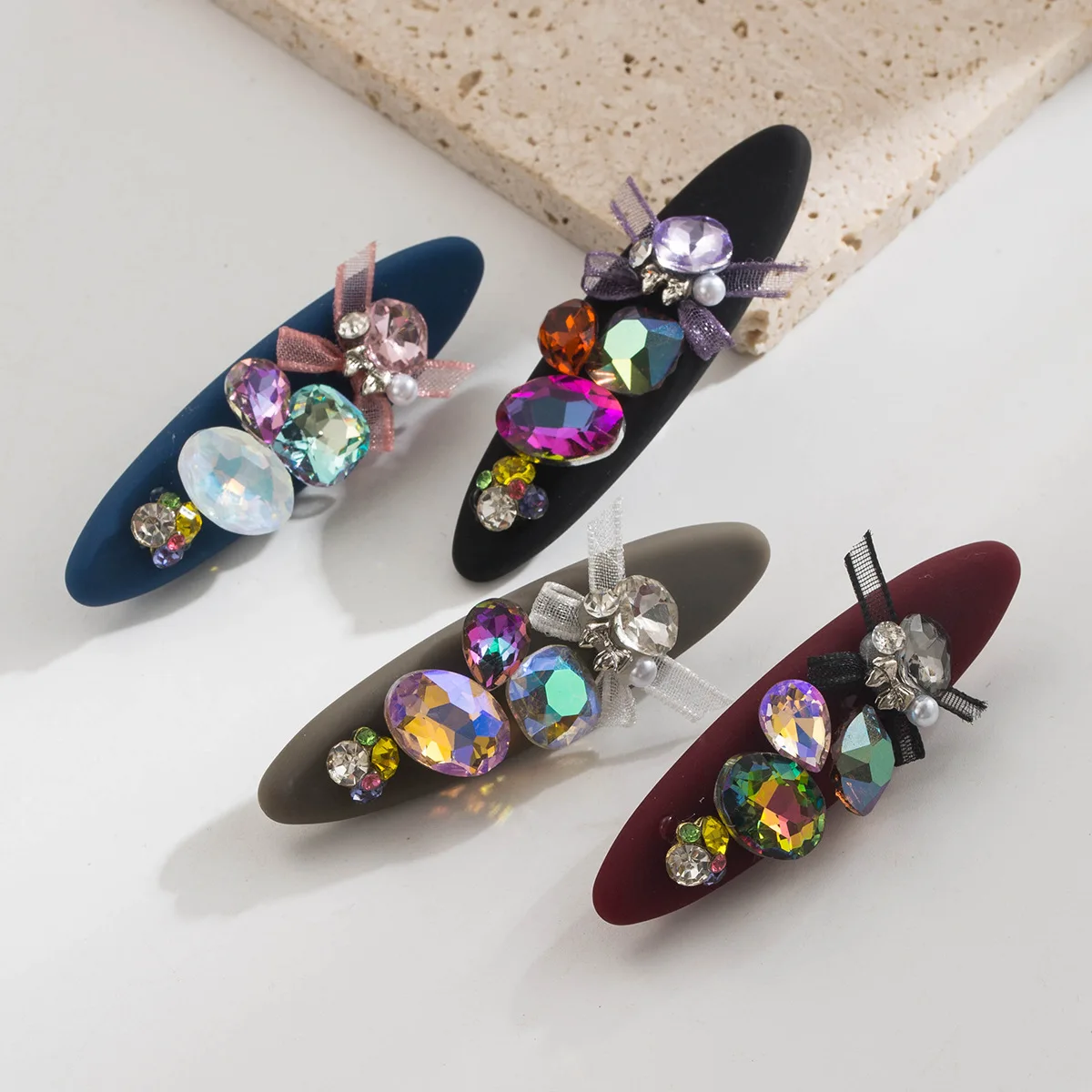 

Korean Style Fashion Irregular Shape Rhinestone Pearl Hair Clip Bobby Pin Hair Accessory for Women