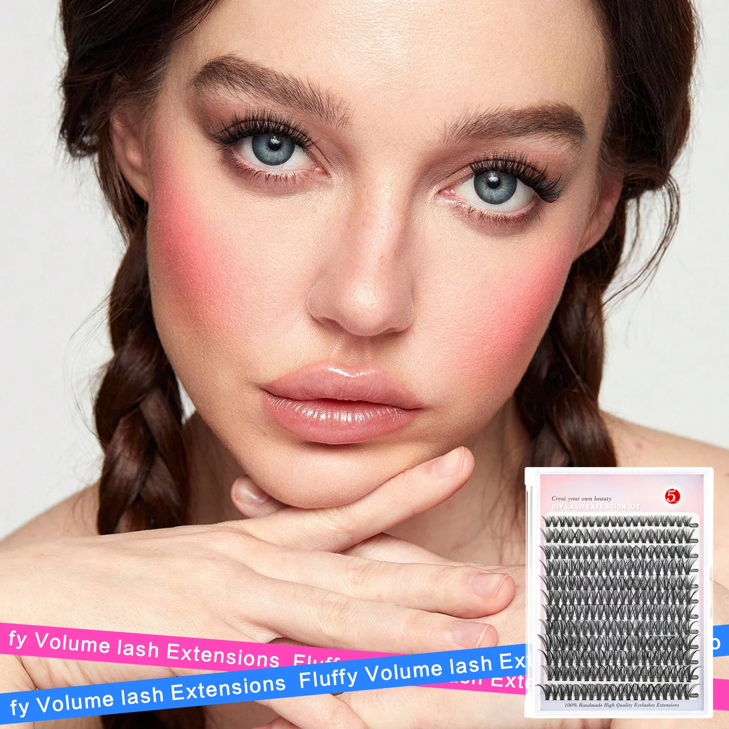 ナチュラルメイクの必需品！ 30D-40D 密度 240/280 クラスターつけまつげセット、毎日の通勤用メイクツールセット