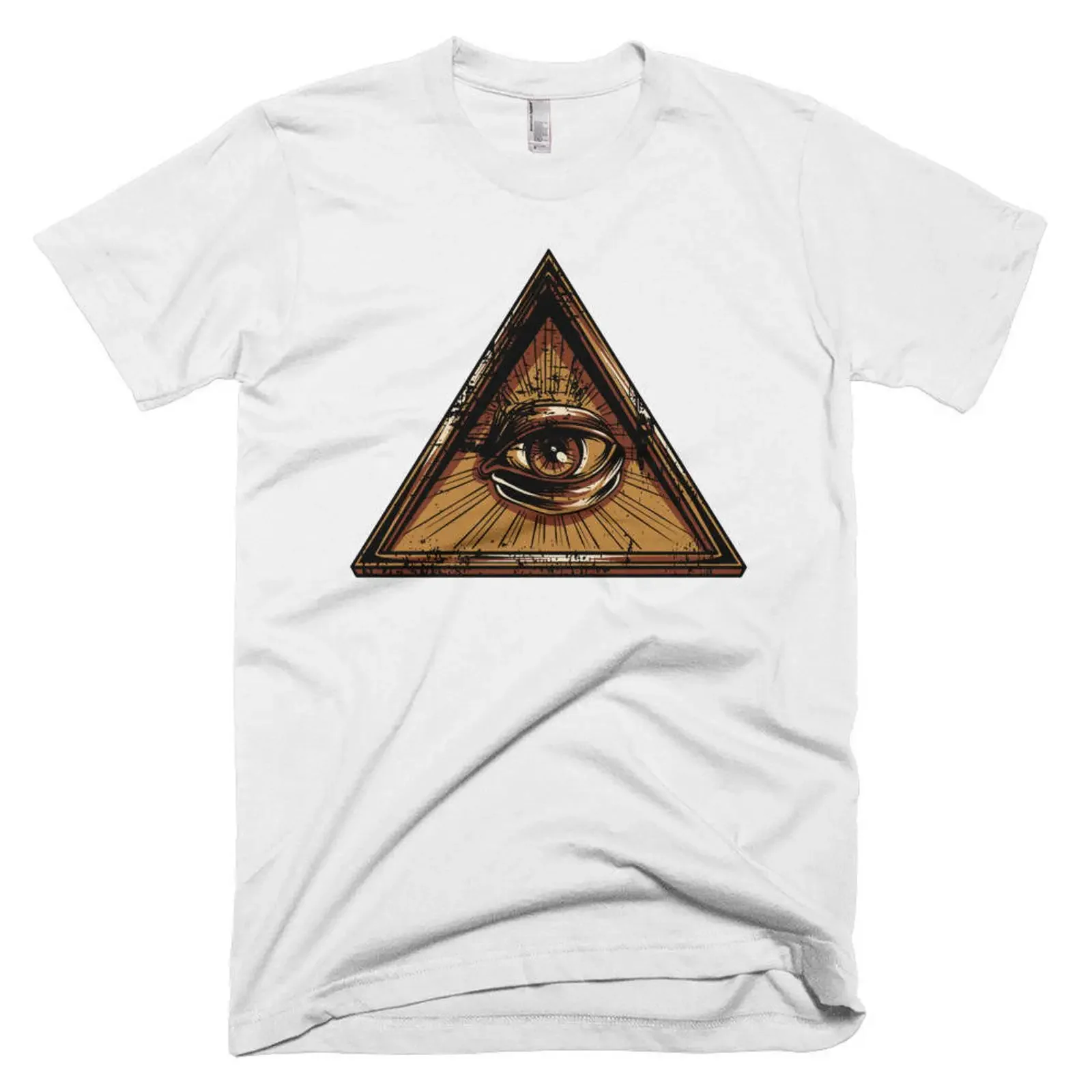 Vintage Eye of Providence T Shirt All Seeing Illuminati Mystical Psychedelic Trippy Casual vintage Washed graphic Comfortable