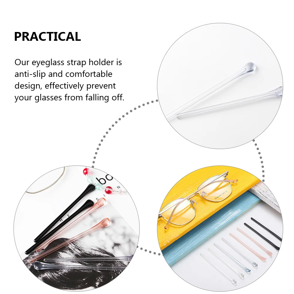 

10pc Temple Protector Eyeglass Frame Tip Plastic Pads Lightweight Comfortable AntiSlip Design Most Glasses