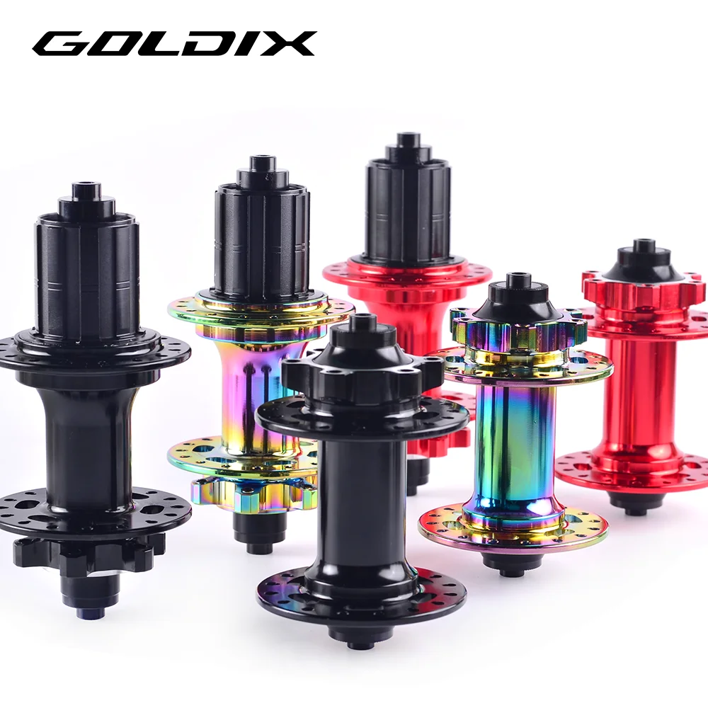 GOLDI 120 Click Hub 6 Bearing MTB Mountain Bike Hub Front Rear 28 32 36 Holes QR Thru-axle Disc Brake Bicycle MS/XD Hubs 12Speed