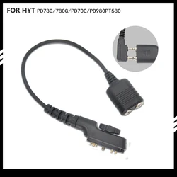 Conector de Cable adaptador para walkie-talkie, accesorio para Hytera HYT PD700 PD70 PD780 PD782 PD790EX PT580H, auriculares de 2 pines, micrófono
