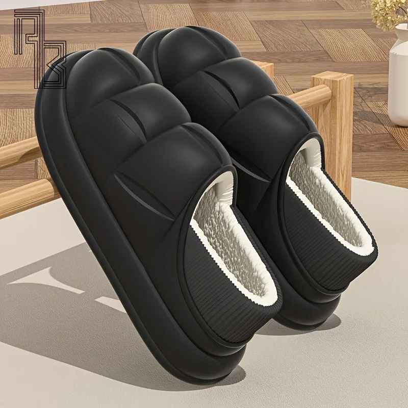 

2025 Women's Autumn and Winter New Style Two in One Thick Bottom Couple Outerwear Bag with Waterproof Cotton Slippers