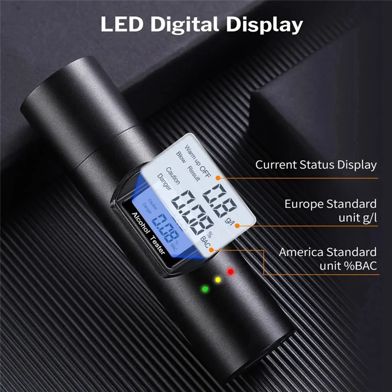 

A53Q-Digital Alcohol Tester Accurate Professional Electronic Breathalyzer Alcohol Test Tools