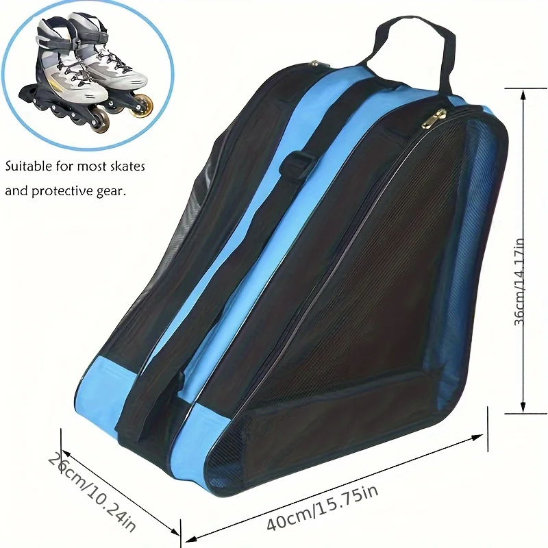 Portable Roller Skates Bag Ice Skating Bag Large Capacity Breathable Kids Inline Skates Bag Skates Storage Bag Skating Shoes Bag