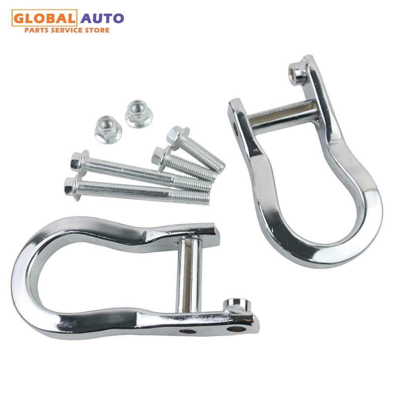 84072462 2X Chrome Tow Hooks  23236698 Suits for Chevrolet Silverado Sierra 1500 07-19