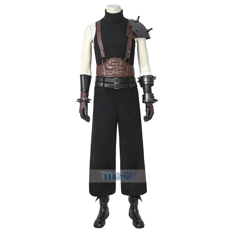 Cloud Strife Cosplay Costume Final Fantasy VII Remake wig shoes Set Halloween Christmas  Adults Deguisement for Carnaval